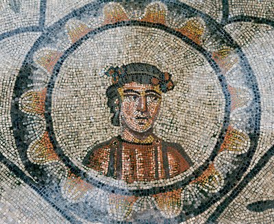 Detail des Bodens der frühchristlichen Basilika von Aquileia, Udine von Unknown